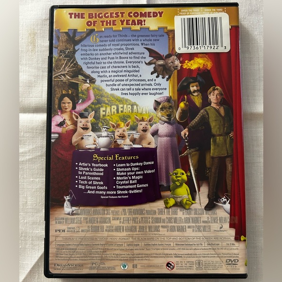 Dreamworks Shrek the Third (DVD, 2007, Widescreen Version) - Picture 4 of 4